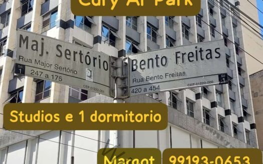 Cury Ar Que | Major Sertório |  Studios e 1 Dorm com Sacada